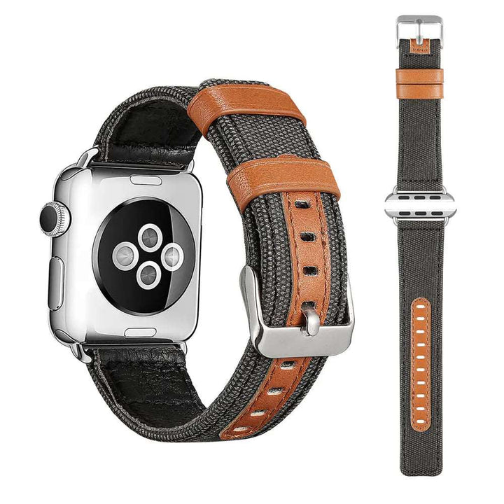 Leder Canvas Armband "Austria" Meinesmartwatchwelt.de